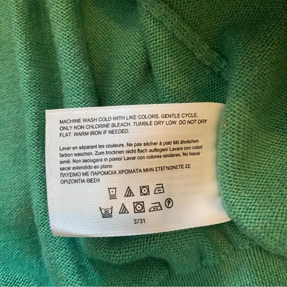 Men's Brooks Brothers V Neck 100% Supima Cotton Green Size Large - Picture 7 of 7